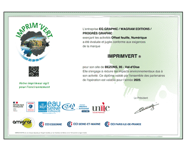 EG Graphic - RSE - Certificat IMPRIM'VERT